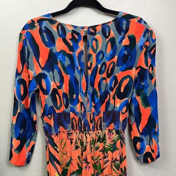 Blank London Jumpsuit Multi Colored Medium Tropical Leopard Print - Picture 3 of 12